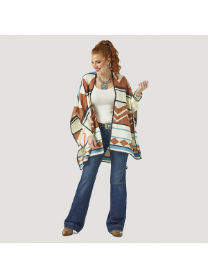 WRANGLER WOMEN'S WRANGLER RETRO® SOUTHWESTERN PRINT BLANKET CAPE LWK709M