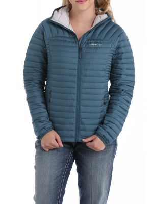 CINCH WOMENS MID-WEIGHT QUILTED DOWN JACKET - TEAL MAJ9850001