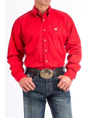 Cinch MENS SOLID RED BUTTON-DOWN WESTERN SHIRT MTW1103313