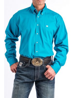 Cinch MENS SOLID TURQUOISE BUTTON-DOWN WESTERN SHIRT MTW1103800