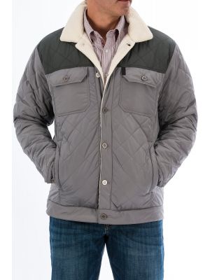 Cinch Mens Quilted Shirt Jacket - Gray MWJ1093001