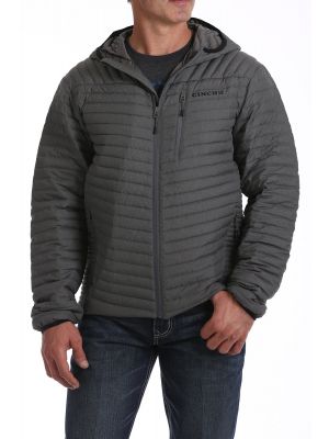 CINCH MENS MID-WEIGHT DOWN JACKET - HEATHER GRAY MWJ1507001