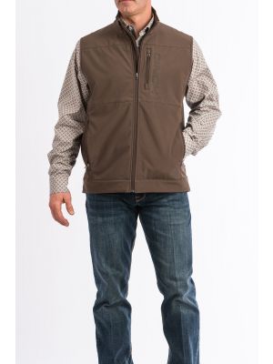 CINCH MENS WINDPROOF VEST - BROWN MWV1099007
