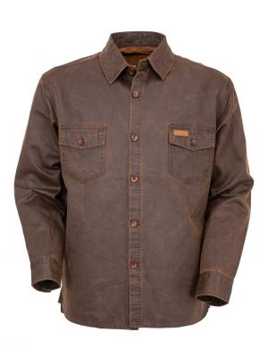 Outback Trading Company Men’s Arkansas Shirt Jacket 2806-BRN-MD