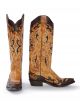 Stetson Women's VIVI CRACKLE TAN & CHOCOLATE BACK ZIP COWBOY BOOT 12-021-6115-0972