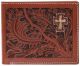 3D Tan Western Bifold Wallet 3D-W445