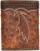 3D Brown Western Trifold Wallet 3D-W684