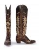 Stetson Women's BROWN GOAT SIDE ZIP COWBOY BOOT 12-021-9105-0105