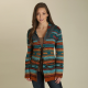 WRANGLER® WOMEN'S LONG SLEEVE SOUTHWESTERN STRIPE OPEN FRONT CARDIGAN LWK449M