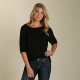 WRANGLER® WOMEN'S DOLMAN SLEEVE SOLID TUNIC - BLACK LJK391X