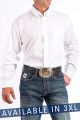 Cinch MENS 3XL SOLID WHITE BUTTON-DOWN WESTERN SHIRT MT1032020X