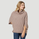 WRANGLER WOMEN'S PULLOVER COWL NECK KNIT PONCHO WDK913B