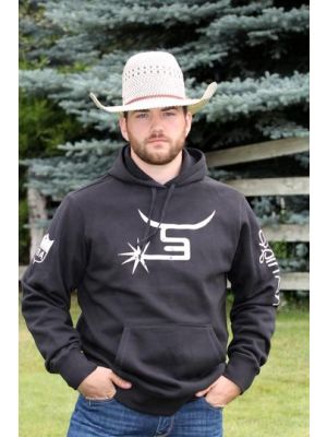 SPIN-EM Men's Black Hoodie MBH0014