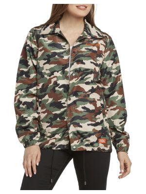 DICKIES GIRL'S Camo Snap Front Wind Breaker Jacket J4009