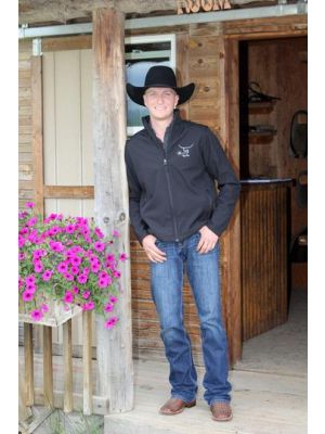 SPIN-EM Men's Jacket Charcoal logo JCL0018