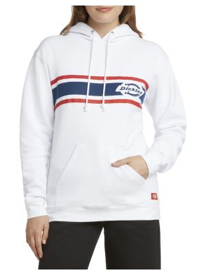 DICKIES GIRL'S Striped Vintage Logo Hoodie J3028