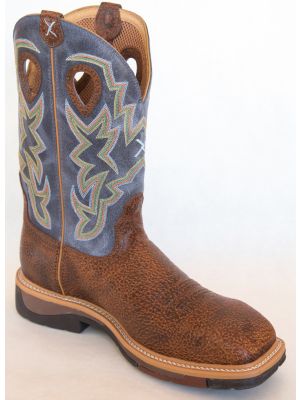 Twisted X Men's Navy Lite Cowboy Work Boots 050X76