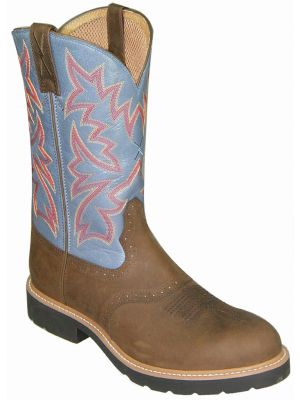 Twisted X Men's Denim Blue Cowboy Pull-On Work Boots 050X58
