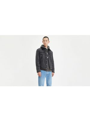 LEVI'S MEN'S Embossed Logo Sherpa Trucker Jacket 163650124