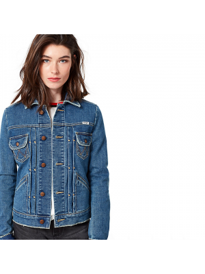 WRANGLER® WOMEN'S PLEATED DENIM JACKET WAJKTHO