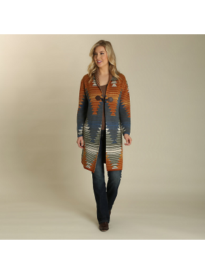 WRANGLER® WOMEN'S LONG SLEEVE FRINGE TRIM DUSTER LWK430M