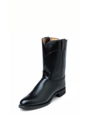 JUSTIN MEN'S BLACK MELO-VEAL WESTERN BOOTS 3170