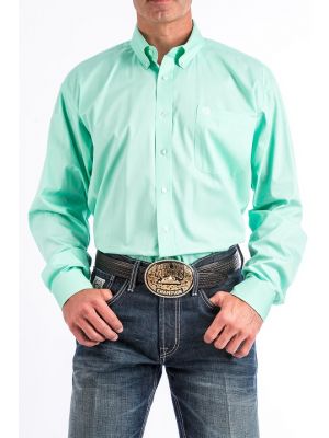 Cinch MENS SOLID MINT GREEN BUTTON-DOWN WESTERN SHIRT MTW1104237