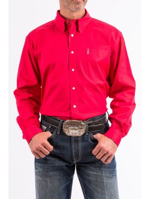 Cinch MENS SOLID PINK MODERN FIT WESTERN BUTTON-DOWN SHIRT MTW1343012