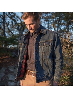 WRANGLER® WRANGLER RUGGED WEAR® FLANNEL LINED DENIM JACKET RJK32AN