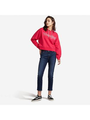 WRANGLER® WOMEN'S BORN READY HOODED KABEL CROP SWEATSHIRT WKL0150
