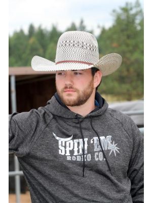 SPIN-EM Men's Black Heathered Posicharge Hoodie HPH0013