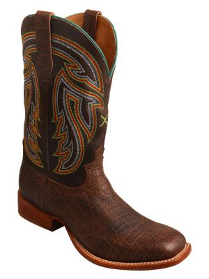 Twisted X Men's Chocolate Rancher Elephant Print  2000244623