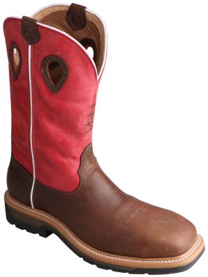 Twisted X Men's Lite Cowboy Red Work Cowboy Boots 050X62