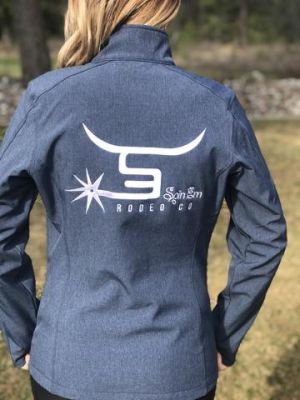 SPIN-EM WOMEN'S Jacket- Blue White Logo JBW523