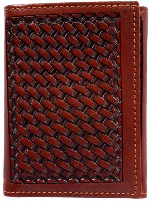 3D Tan Western Trifold Wallet 3D-AW91