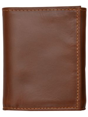 3D Cognac Basic Trifold Wallet 3D-W1017