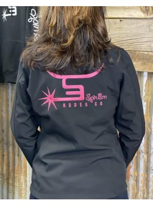 SPIN-EM WOMEN'S Jacket-Flamingo Pink Logo JFP05
