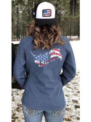 SPIN-EM WOMEN'S Jacket-Patriot Logo JPL006