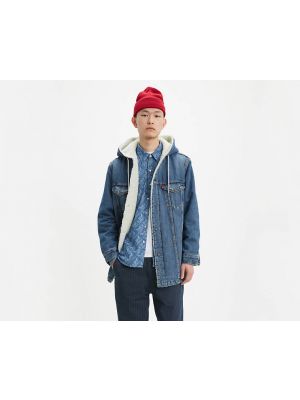 LEVI'S MEN'S Long Hooded Sherpa Trucker Jacket 727950001