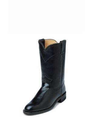 JUSTIN WOMEN'S BLACK KIPSKIN WESTERN BOOTS L3703